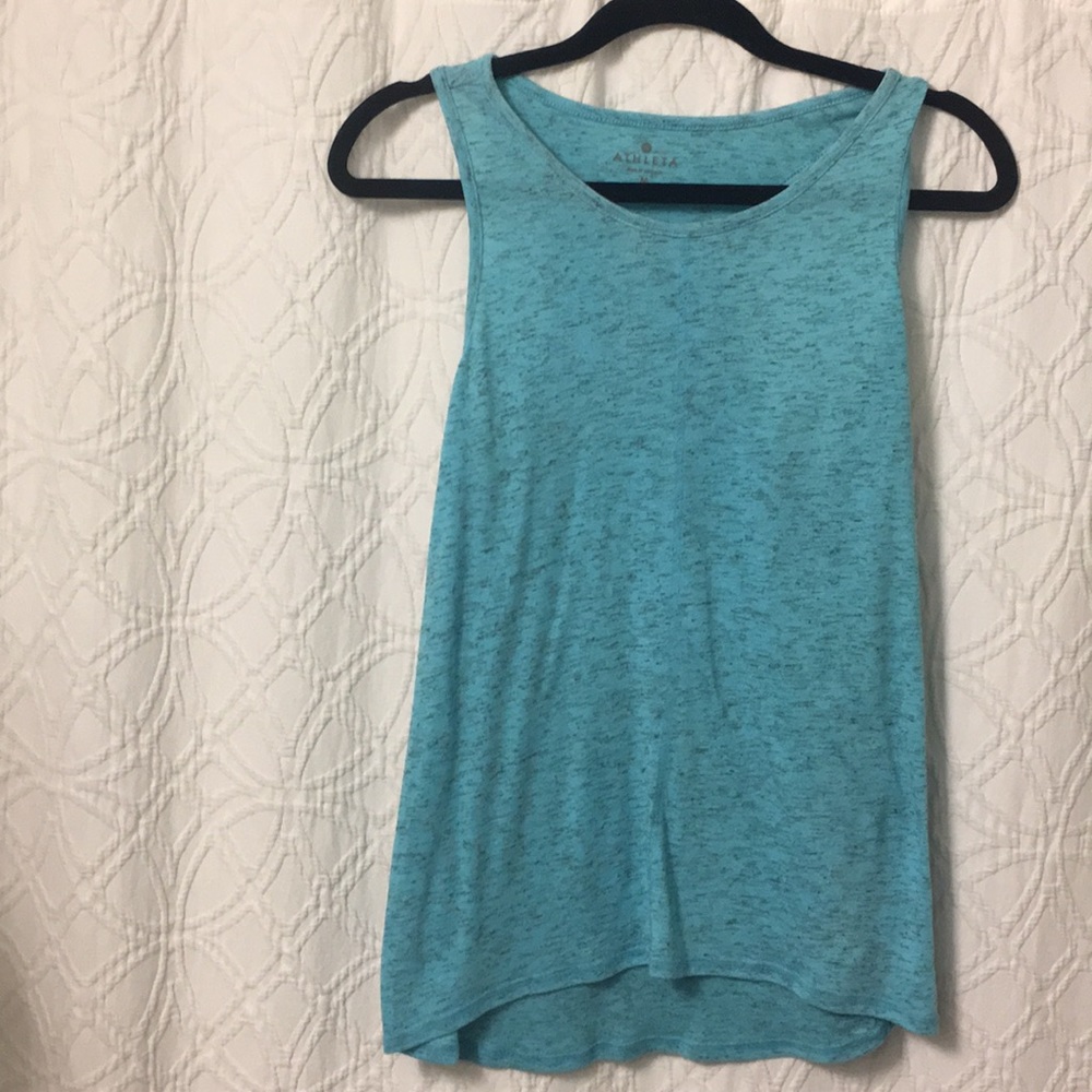 Athleta Blue Heather Marled Racerback Tank Top